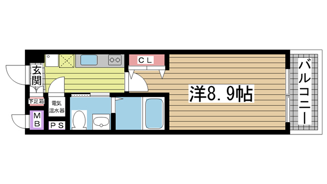 R4 204|神戸市灘区日尾町(JR東海道本線(近畿)六甲道駅)のマンション間取 R4 204|神戸市灘区日尾町(JR東海道本線(近畿)六甲道駅)のマンション間取