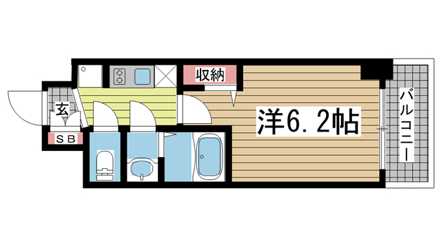 プレサンス神戸キュリオ 1402|神戸市中央区相生町(JR東海道本線(近畿)神戸駅)のマンション間取 プレサンス神戸キュリオ 1402|神戸市中央区相生町(JR東海道本線(近畿)神戸駅)のマンション間取