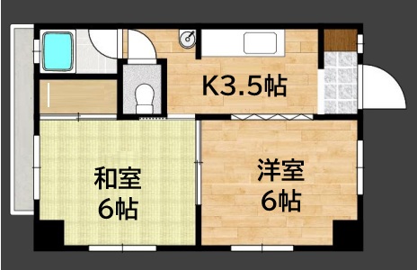 メゾン神戸県庁前 205|神戸市中央区花隈町(神戸高速線花隈駅)のマンション間取 メゾン神戸県庁前 205|神戸市中央区花隈町(神戸高速線花隈駅)のマンション間取