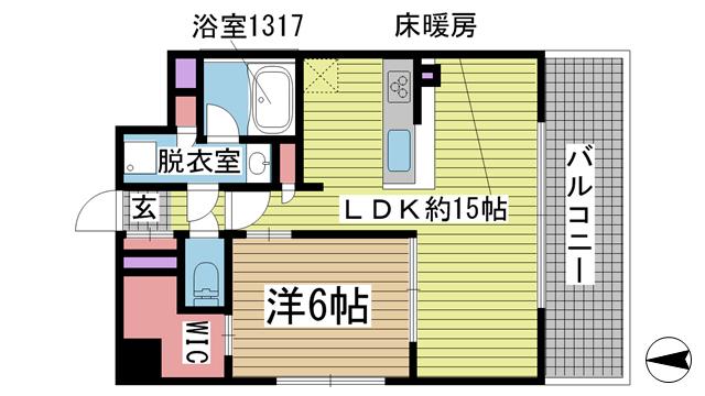 アーバネックス神戸六甲 301|神戸市灘区琵琶町(JR東海道本線(近畿)六甲道駅)のマンション間取 アーバネックス神戸六甲 301|神戸市灘区琵琶町(JR東海道本線(近畿)六甲道駅)のマンション間取