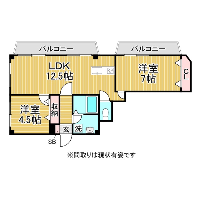 メゾン美和 602|神戸市中央区宮本通(JR東海道本線(近畿)灘駅)のマンション間取 メゾン美和 602|神戸市中央区宮本通(JR東海道本線(近畿)灘駅)のマンション間取