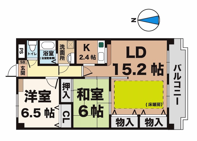 ピュア・プルーン 205|神戸市西区小山(JR山陽本線明石駅)のマンション間取 ピュア・プルーン 205|神戸市西区小山(JR山陽本線明石駅)のマンション間取