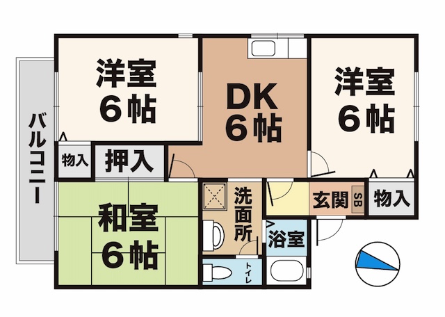 神戸市須磨区須磨本町の賃貸物件間取画像