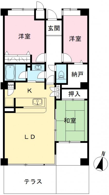 西神糀台ミオ 102号室|神戸市西区糀台(神戸市営地下鉄線西神中央駅)のマンション間取 西神糀台ミオ 102号室|神戸市西区糀台(神戸市営地下鉄線西神中央駅)のマンション間取