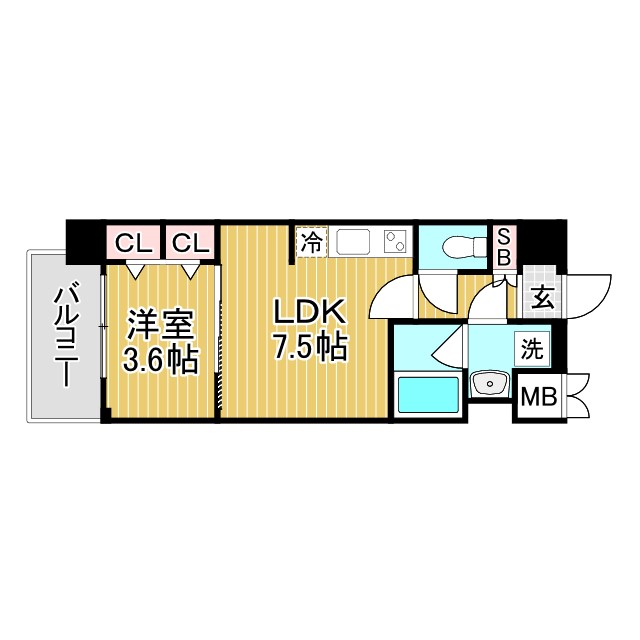 神戸市灘区倉石通の賃貸物件間取画像
