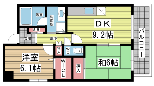 ル・ソレイユ須磨 303|神戸市須磨区戎町(神戸市営地下鉄線板宿駅)のマンション間取 ル・ソレイユ須磨 303|神戸市須磨区戎町(神戸市営地下鉄線板宿駅)のマンション間取