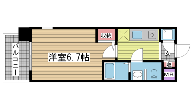 神戸市東灘区深江本町の賃貸物件間取画像