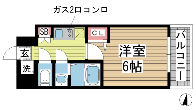 プレサンス三宮エレガンシア 302|神戸市中央区琴ノ緒町(JR東海道本線(近畿)三ノ宮駅)のマンション間取 プレサンス三宮エレガンシア 302|神戸市中央区琴ノ緒町(JR東海道本線(近畿)三ノ宮駅)のマンション間取