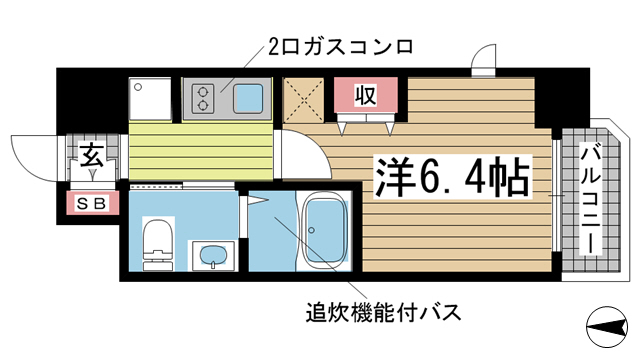エステムコート神戸ハーバーランド前Ⅵピクシス 1005|神戸市兵庫区湊町(JR東海道本線(近畿)神戸駅)のマンション間取 エステムコート神戸ハーバーランド前Ⅵピクシス 1005|神戸市兵庫区湊町(JR東海道本線(近畿)神戸駅)のマンション間取