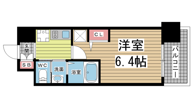 エステムコート神戸ハーバーランド前Ⅶレーベル 408|神戸市兵庫区佐比江町(JR東海道本線(近畿)神戸駅)のマンション間取 エステムコート神戸ハーバーランド前Ⅶレーベル 408|神戸市兵庫区佐比江町(JR東海道本線(近畿)神戸駅)のマンション間取