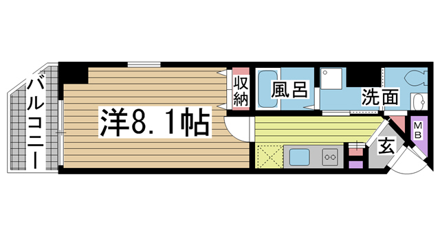 ラナップスクエア湊川公園 801|神戸市兵庫区中道通(神戸市営地下鉄線湊川公園駅)のマンション間取 ラナップスクエア湊川公園 801|神戸市兵庫区中道通(神戸市営地下鉄線湊川公園駅)のマンション間取