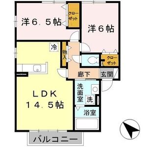 ソレアード C棟 201|神戸市北区北五葉(神戸電鉄粟生線鈴蘭台西口駅)のアパート間取 ソレアード C棟 201|神戸市北区北五葉(神戸電鉄粟生線鈴蘭台西口駅)のアパート間取