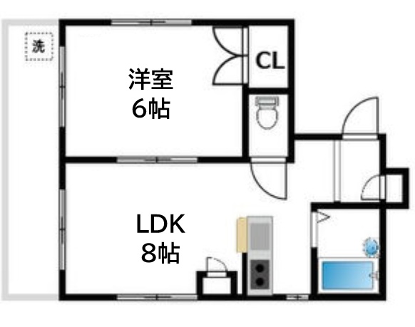 神戸市兵庫区湊川町の賃貸物件間取画像