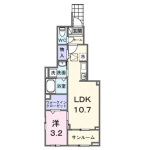 神戸市北区鈴蘭台西町の賃貸物件間取画像