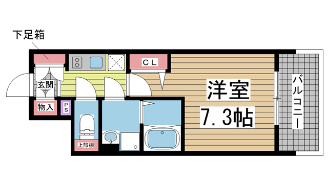 プレサンスKOBEアモーレ 605|神戸市中央区橘通(JR東海道本線(近畿)神戸駅)のマンション間取 プレサンスKOBEアモーレ 605|神戸市中央区橘通(JR東海道本線(近畿)神戸駅)のマンション間取