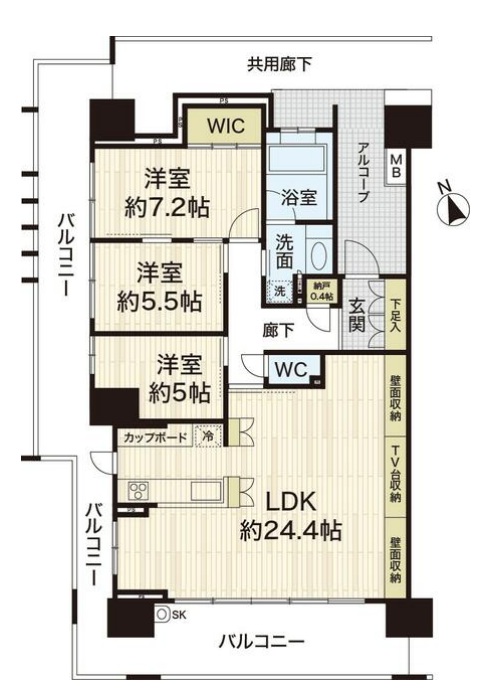 神戸市須磨区西落合の賃貸物件間取画像