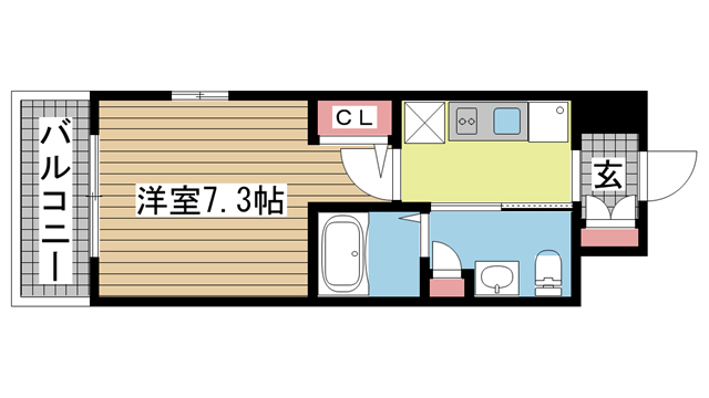 エステムプラザ神戸水木通グランクロス 606|神戸市兵庫区水木通(JR東海道本線(近畿)神戸駅)のマンション間取 エステムプラザ神戸水木通グランクロス 606|神戸市兵庫区水木通(JR東海道本線(近畿)神戸駅)のマンション間取