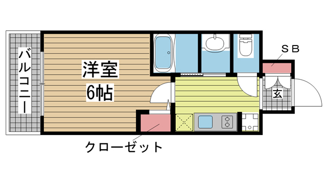 エステムコート神戸元町Ⅱブリーズ 1202|神戸市中央区下山手通(神戸市営地下鉄線大倉山駅)のマンション間取 エステムコート神戸元町Ⅱブリーズ 1202|神戸市中央区下山手通(神戸市営地下鉄線大倉山駅)のマンション間取