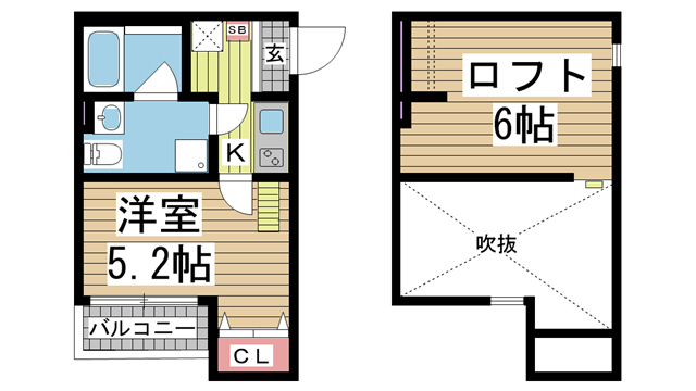 神戸市兵庫区切戸町の賃貸物件間取画像