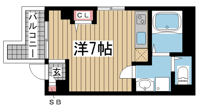 神戸市中央区雲井通の賃貸物件間取画像