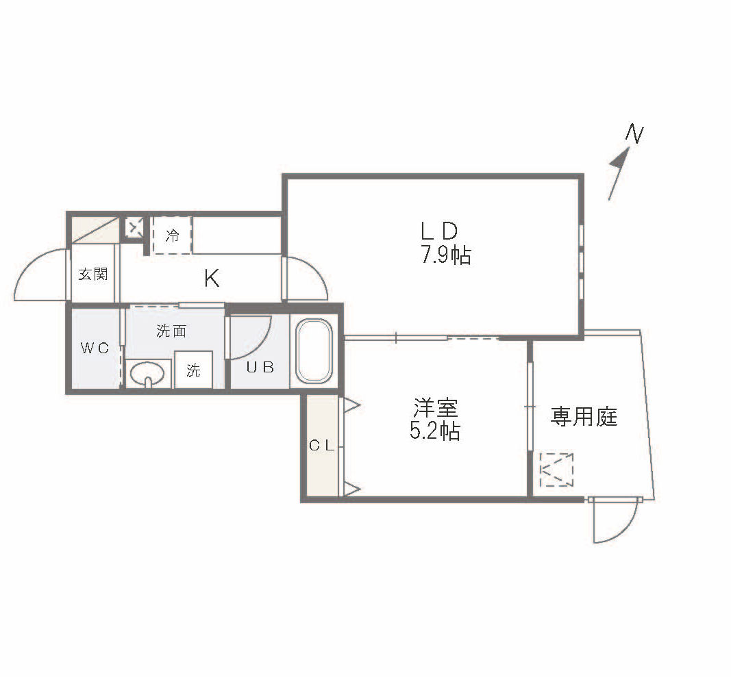神戸市須磨区桜木町の賃貸物件間取画像