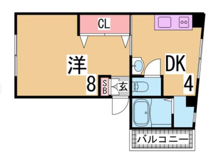 神戸市長田区腕塚町の賃貸物件間取画像