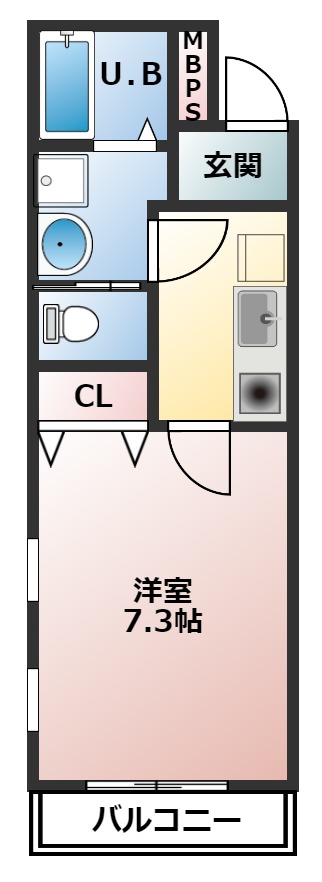 神戸市垂水区海岸通の賃貸物件間取画像