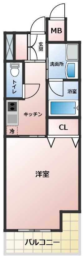 DAIWAマンション 702|神戸市中央区日暮通(阪神本線春日野道駅)のマンション間取 DAIWAマンション 702|神戸市中央区日暮通(阪神本線春日野道駅)のマンション間取