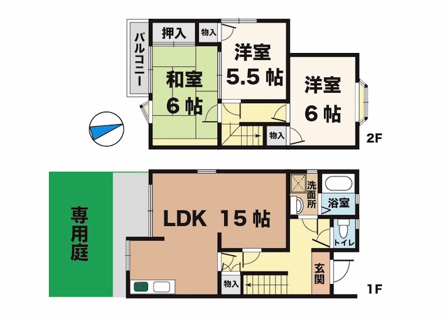 タウンハウス高町 6-4|神戸市西区玉津町高津橋(JR山陽本線明石駅)のタウンハウス間取 タウンハウス高町 6-4|神戸市西区玉津町高津橋(JR山陽本線明石駅)のタウンハウス間取