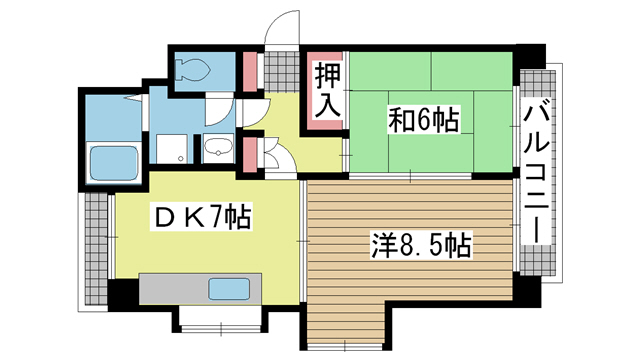 シティライフしのはら 302|神戸市灘区篠原中町(阪急神戸線六甲駅)のマンション間取 シティライフしのはら 302|神戸市灘区篠原中町(阪急神戸線六甲駅)のマンション間取