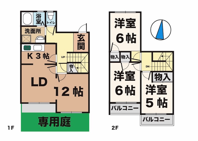 ファニータウン藤沢 B-3|神戸市西区池上(神戸市営地下鉄線伊川谷駅)のタウンハウス間取 ファニータウン藤沢 B-3|神戸市西区池上(神戸市営地下鉄線伊川谷駅)のタウンハウス間取