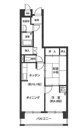プロスペリテ神戸 103号室|神戸市灘区岩屋北町(阪神本線岩屋駅)のマンション間取 プロスペリテ神戸 103号室|神戸市灘区岩屋北町(阪神本線岩屋駅)のマンション間取