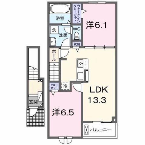 メゾン・ド・フィオーレ 203|神戸市西区玉津町西河原(JR山陽本線明石駅)のアパート間取 メゾン・ド・フィオーレ 203|神戸市西区玉津町西河原(JR山陽本線明石駅)のアパート間取