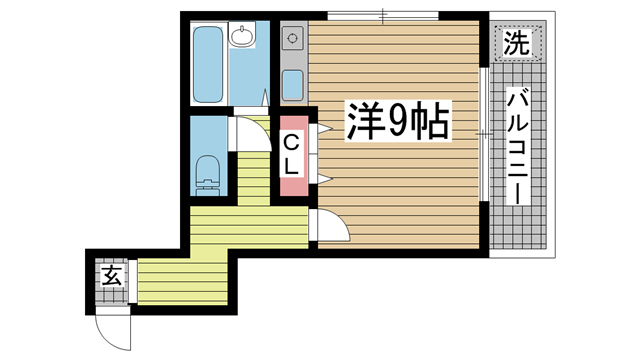 神戸市中央区八雲通の賃貸物件間取画像