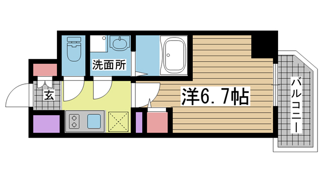 神戸市中央区相生町の賃貸物件間取画像