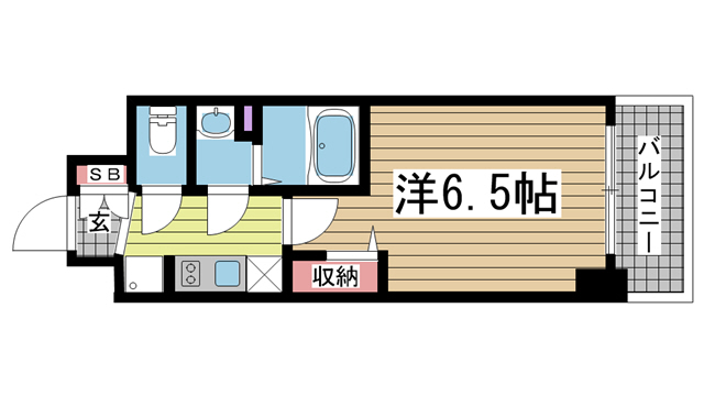神戸市中央区相生町の賃貸物件間取画像