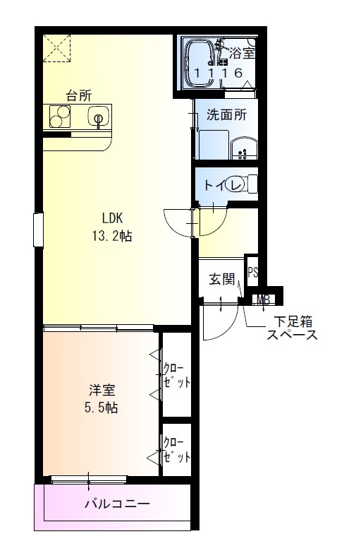 神戸市中央区北本町通の賃貸物件間取画像