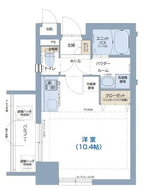 神戸市兵庫区大開通の賃貸物件間取画像