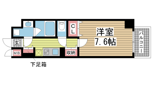 神戸市中央区二宮町の賃貸物件間取画像