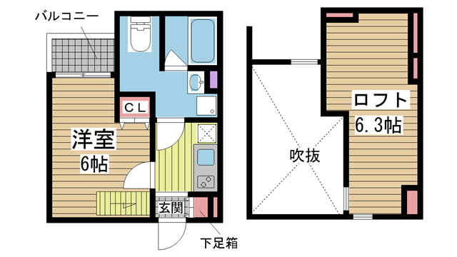 神戸市須磨区中島町の賃貸物件間取画像