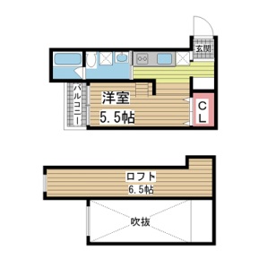 神戸市須磨区小寺町の賃貸物件間取画像