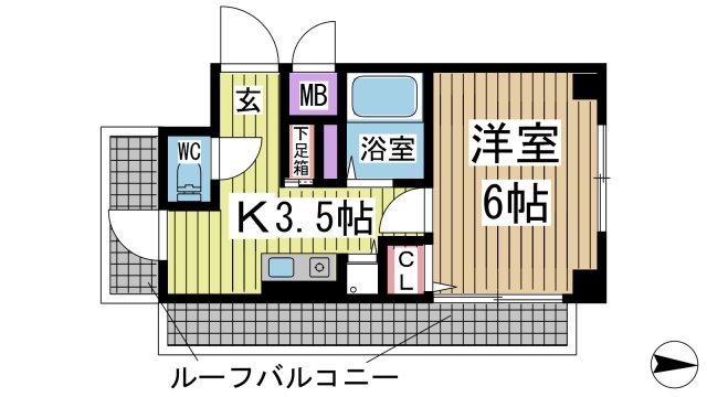 リーガル神戸元町 1102|神戸市中央区北長狭通(JR東海道本線(近畿)元町駅)のマンション間取 リーガル神戸元町 1102|神戸市中央区北長狭通(JR東海道本線(近畿)元町駅)のマンション間取