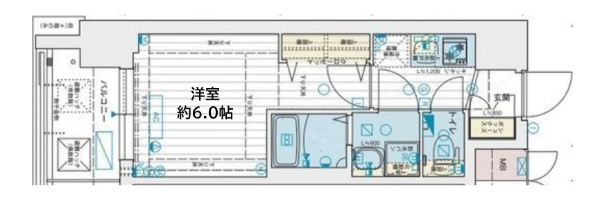 神戸市中央区脇浜町の賃貸物件間取画像