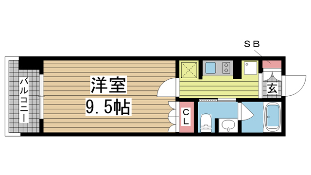 神戸市中央区八幡通の賃貸物件間取画像