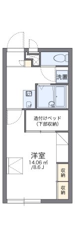 レオパレスシオン 201|神戸市兵庫区湊川町(神戸電鉄有馬線湊川駅)のアパート間取 レオパレスシオン 201|神戸市兵庫区湊川町(神戸電鉄有馬線湊川駅)のアパート間取