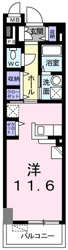 レジデンス神戸 402|神戸市西区北別府(神戸市営地下鉄線伊川谷駅)のマンション間取 レジデンス神戸 402|神戸市西区北別府(神戸市営地下鉄線伊川谷駅)のマンション間取