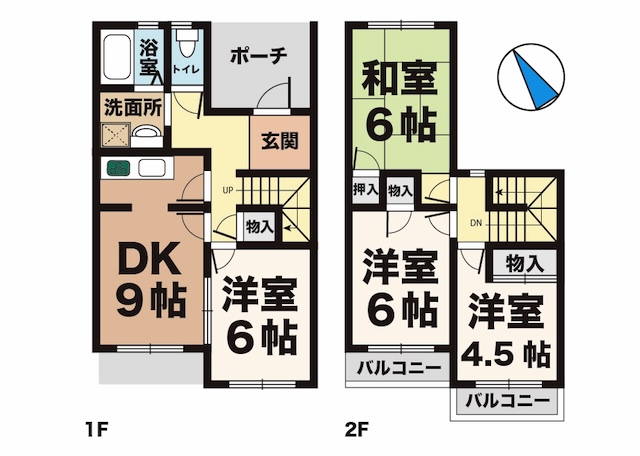 ファニータウン北別府 B-2|神戸市西区北別府(神戸市営地下鉄線伊川谷駅)のタウンハウス間取 ファニータウン北別府 B-2|神戸市西区北別府(神戸市営地下鉄線伊川谷駅)のタウンハウス間取