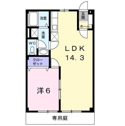 ロイヤルハイツⅢ 103|神戸市西区玉津町今津(JR山陽本線明石駅)のアパート間取 ロイヤルハイツⅢ 103|神戸市西区玉津町今津(JR山陽本線明石駅)のアパート間取