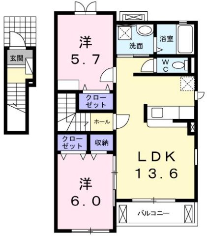 フレグランス リッチ Ⅲ 201|神戸市西区宮下(神戸市営地下鉄線西神中央駅)のアパート間取 フレグランス リッチ Ⅲ 201|神戸市西区宮下(神戸市営地下鉄線西神中央駅)のアパート間取