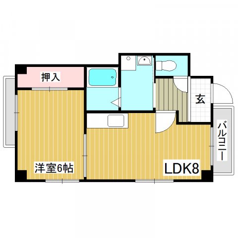 ベージュ野田 201|神戸市長田区野田町(神戸市営地下鉄海岸線駒ヶ林駅)のマンション間取 ベージュ野田 201|神戸市長田区野田町(神戸市営地下鉄海岸線駒ヶ林駅)のマンション間取